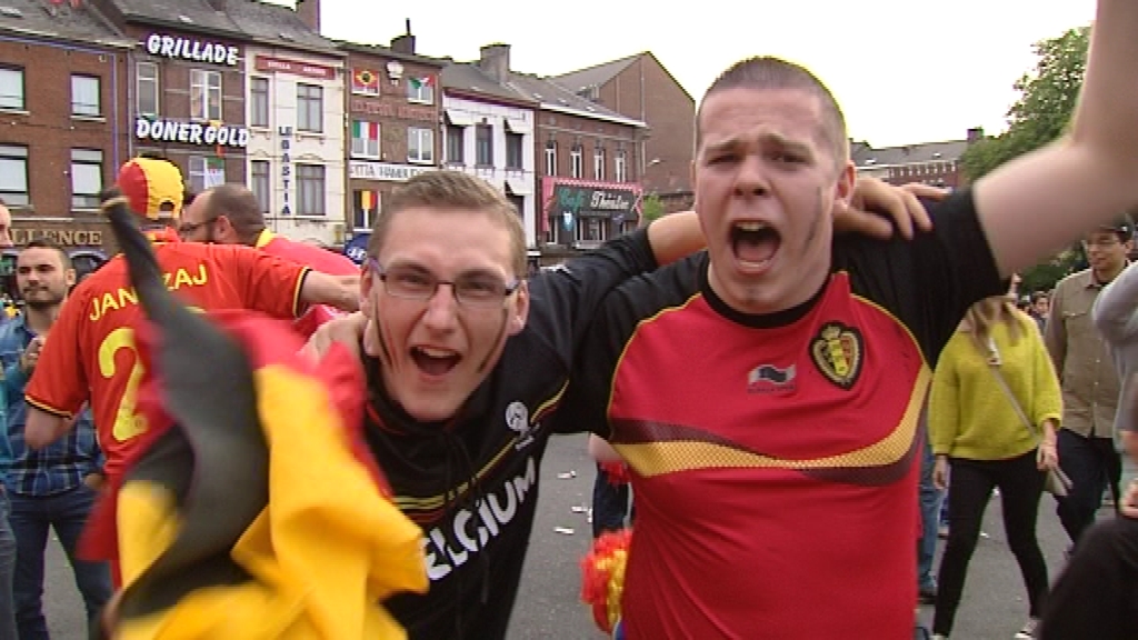 Chaude ambiance pour le match Belgique - Algérie !