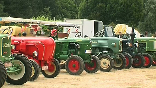 Concentration de vieux tracteurs à Godarville