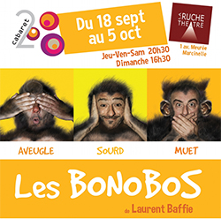 0 Remportez 15 x 2 entrées pour LES BONOBOS