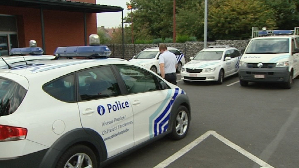 14092301 Les policiers étaient en grève aujourd'hui