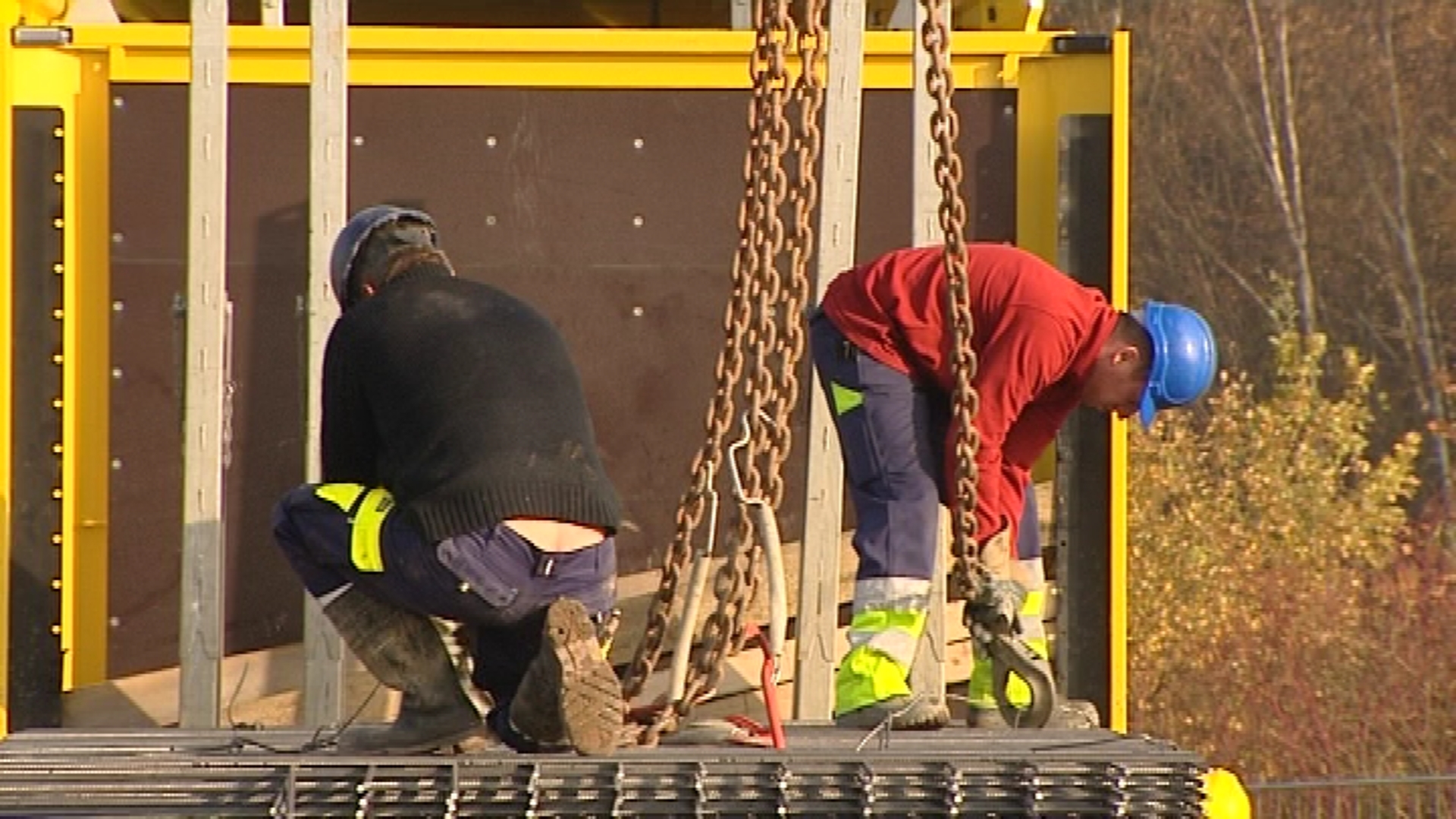 14112101 Descente sur le chantier de la caserne des pompiers