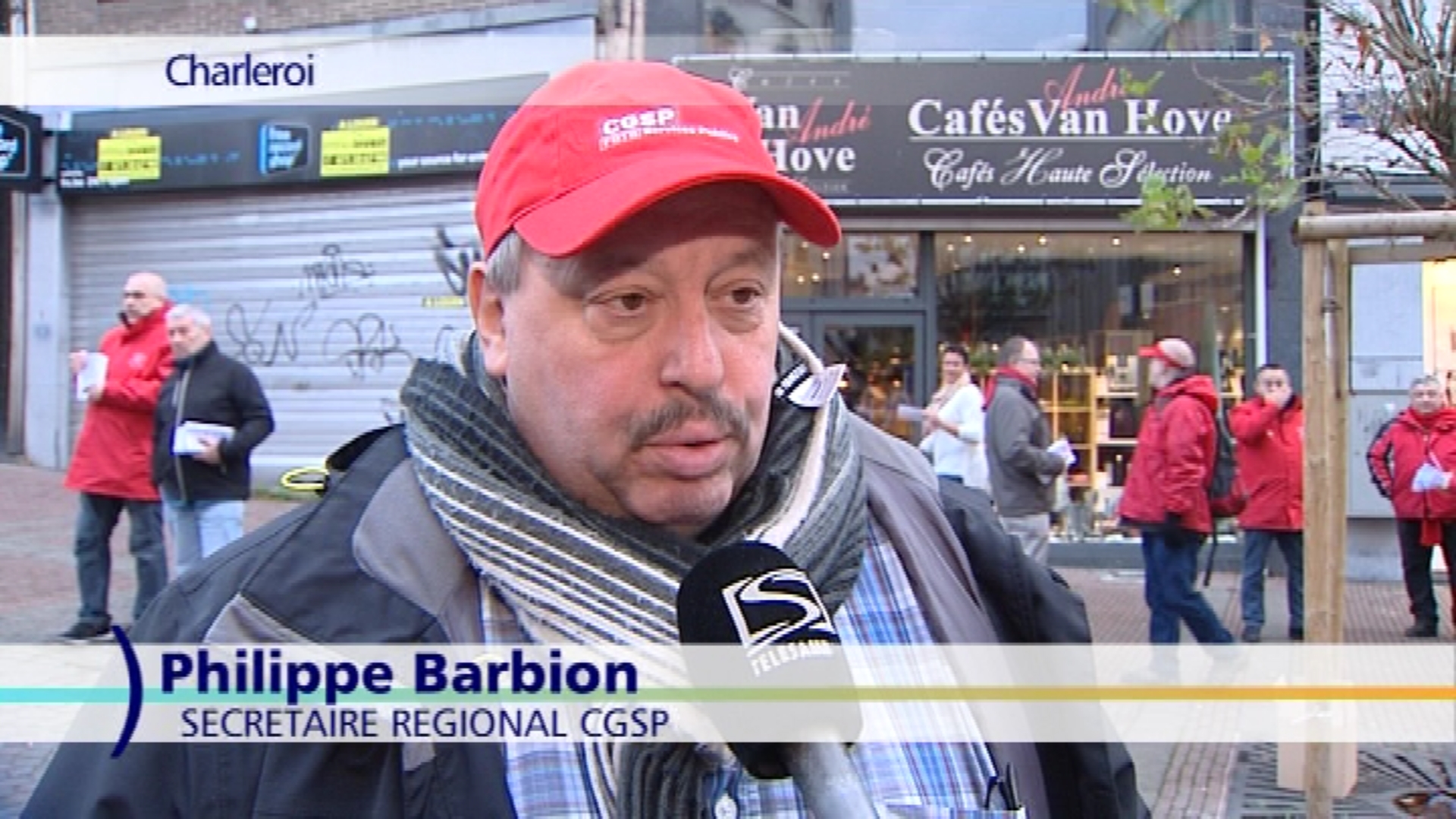 14120801 Action de la CGSP ce matin à Charleroi