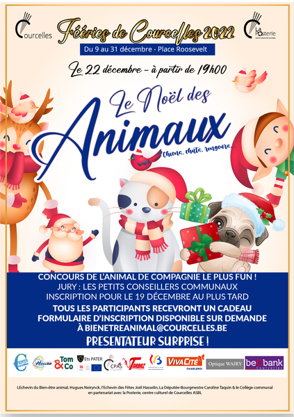 La ville de Courcelles organise le Noël des animaux ce 22 décembre