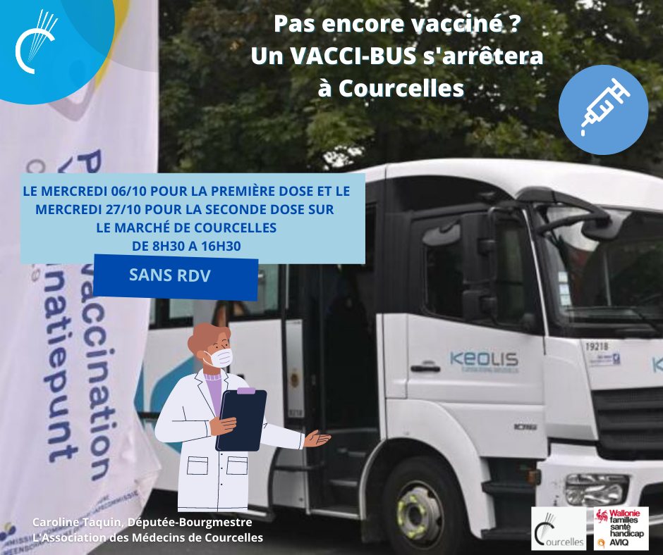 Courcelles: une antenne de vaccination mobile sur le marché 