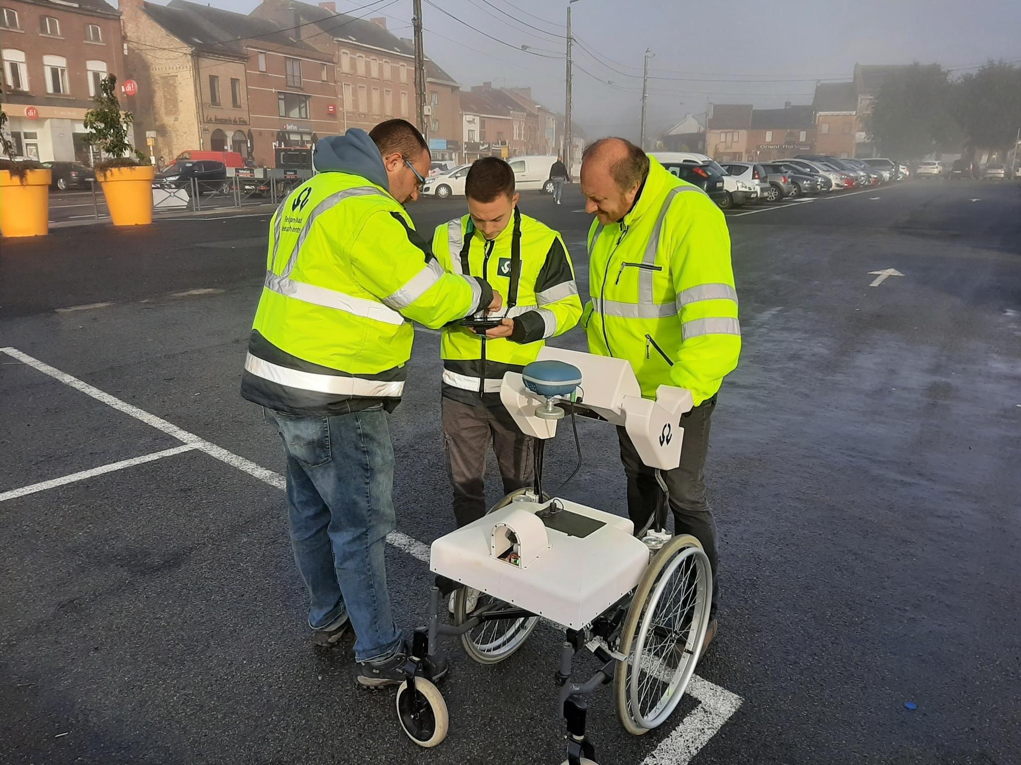 Courcelles, commune pilote pour analyser ses trottoirs avec une chaise d’auscultation !