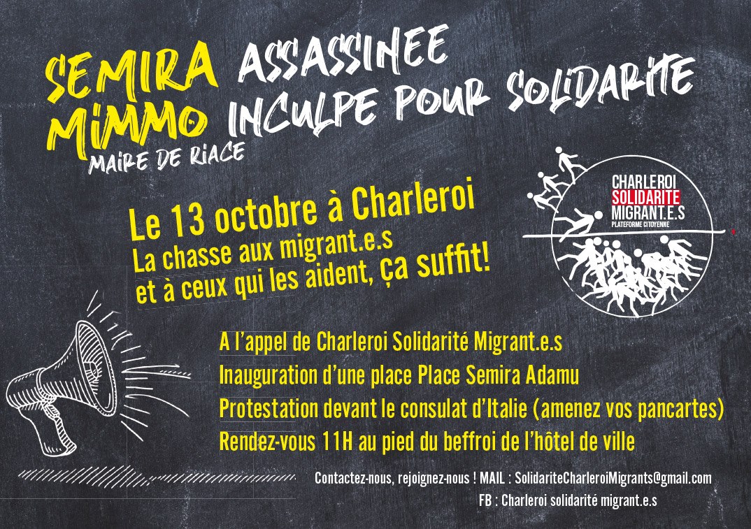 Le collectif "Solidarité Charleroi migrant.e.s" lance un appel au rassemblement