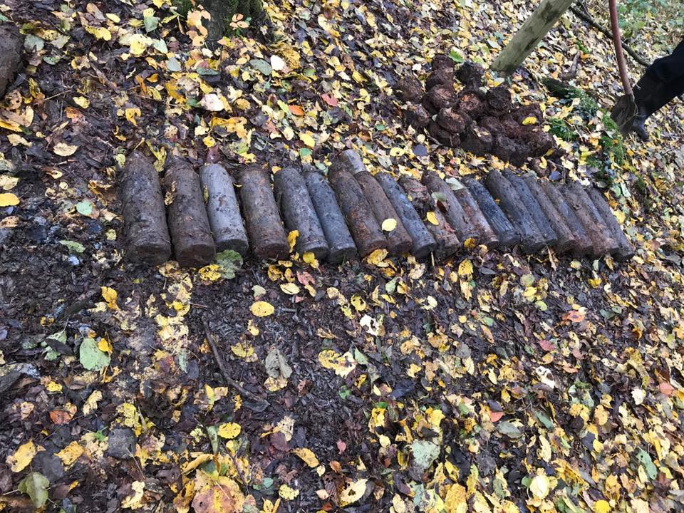 Sivry-Rance: 70 obus déterrés dans le bois 