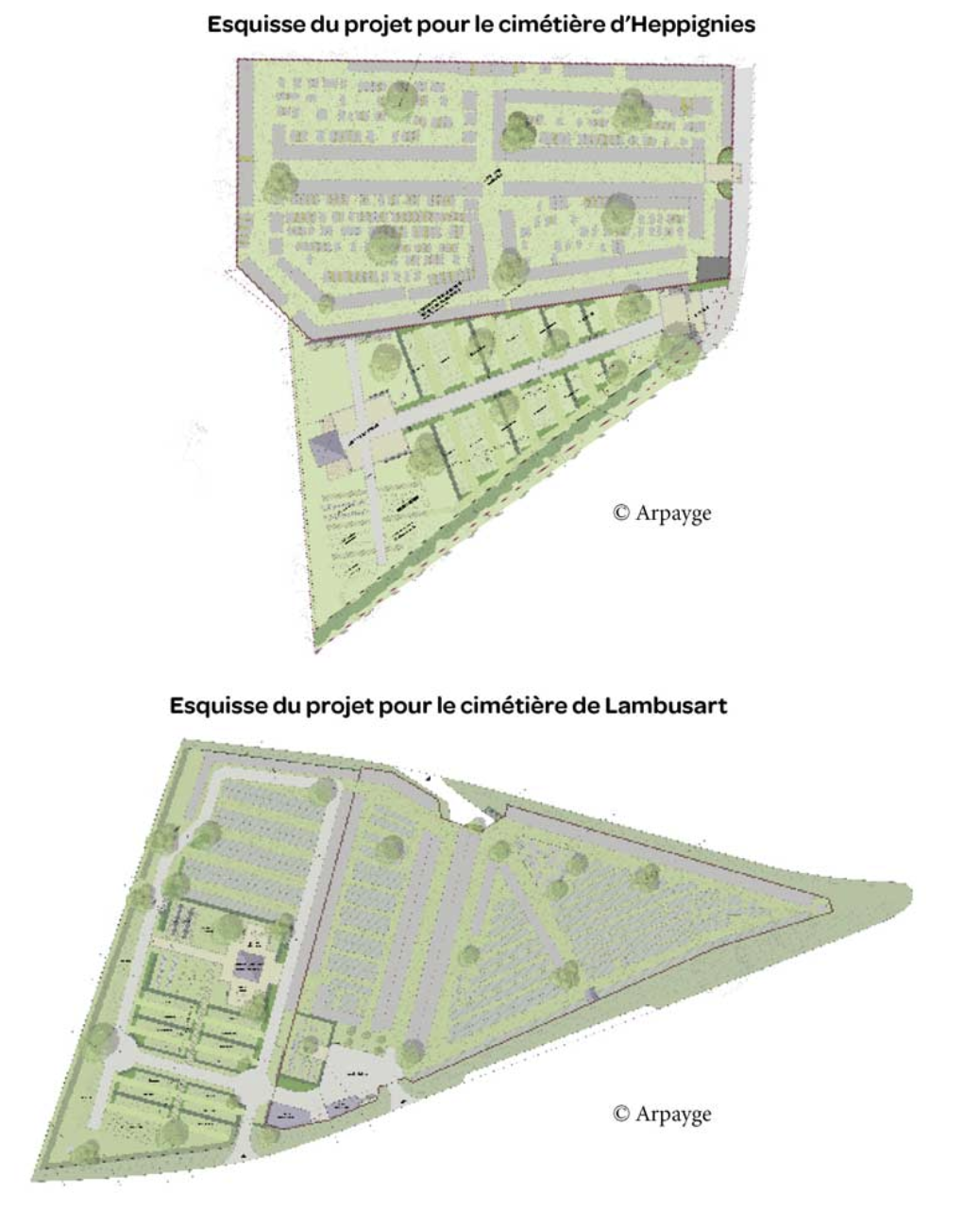 Fleurus: aménagement des cimetières de Lambusart et de Heppignies 