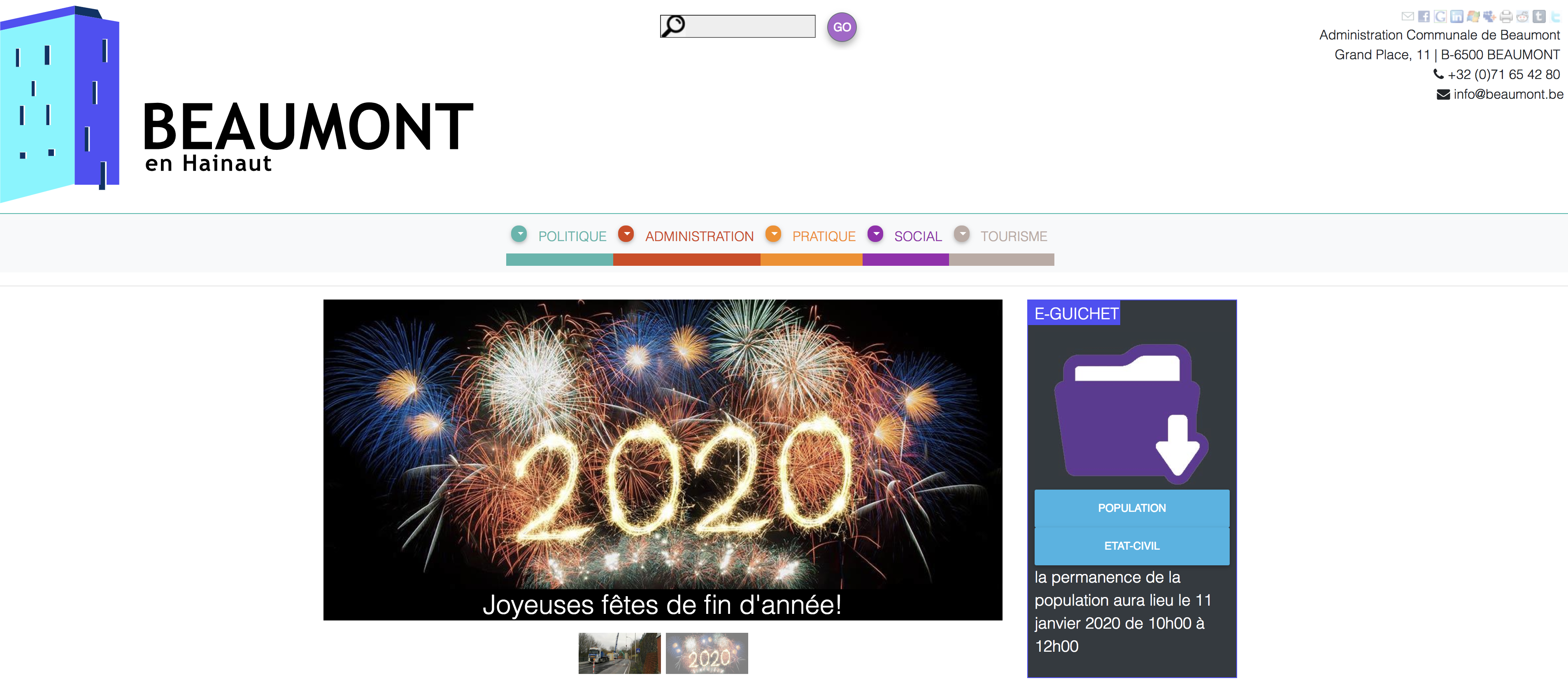 Beaumont: lifting pour le site web 