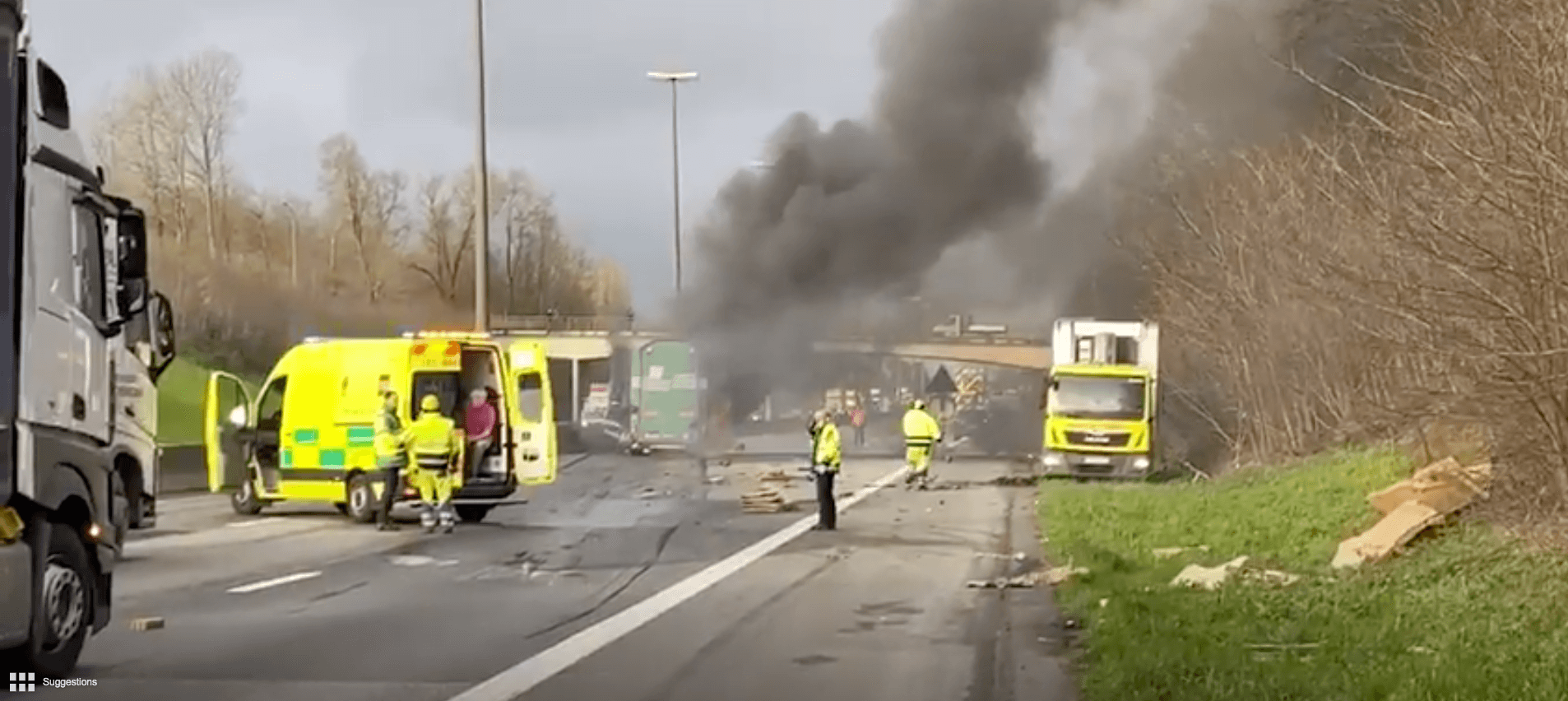 Pagaille totale sur la E42 à hauteur de Courcelles