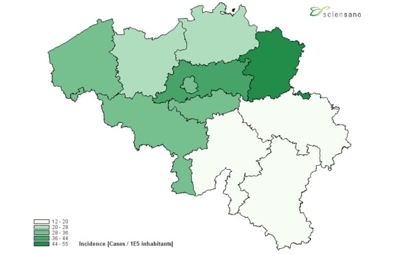 Le Hainaut reste la province la plus touchée en Wallonie