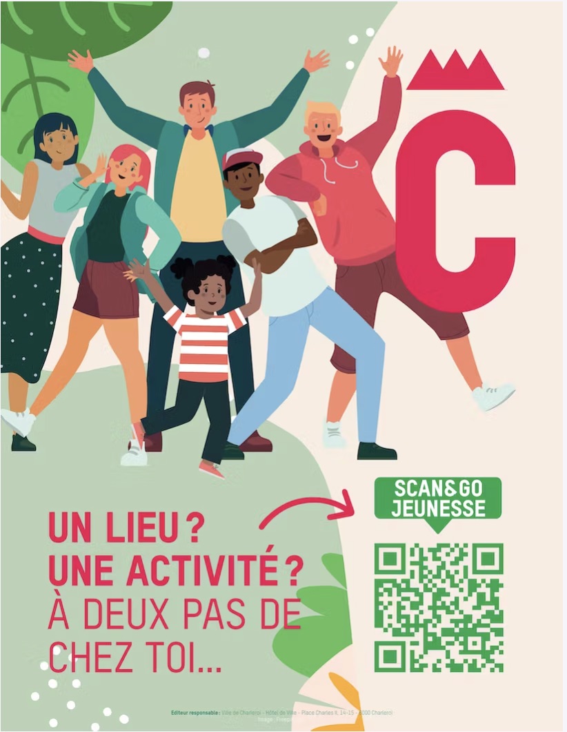 Charleroi : Une carte interactive sous forme de QR code pour les jeunes