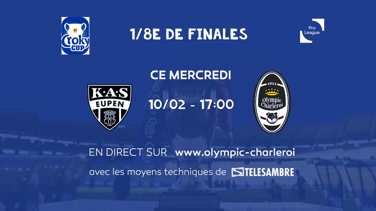 Crocky Cup: Eupen-Olympic en direct sur le site des Dogues