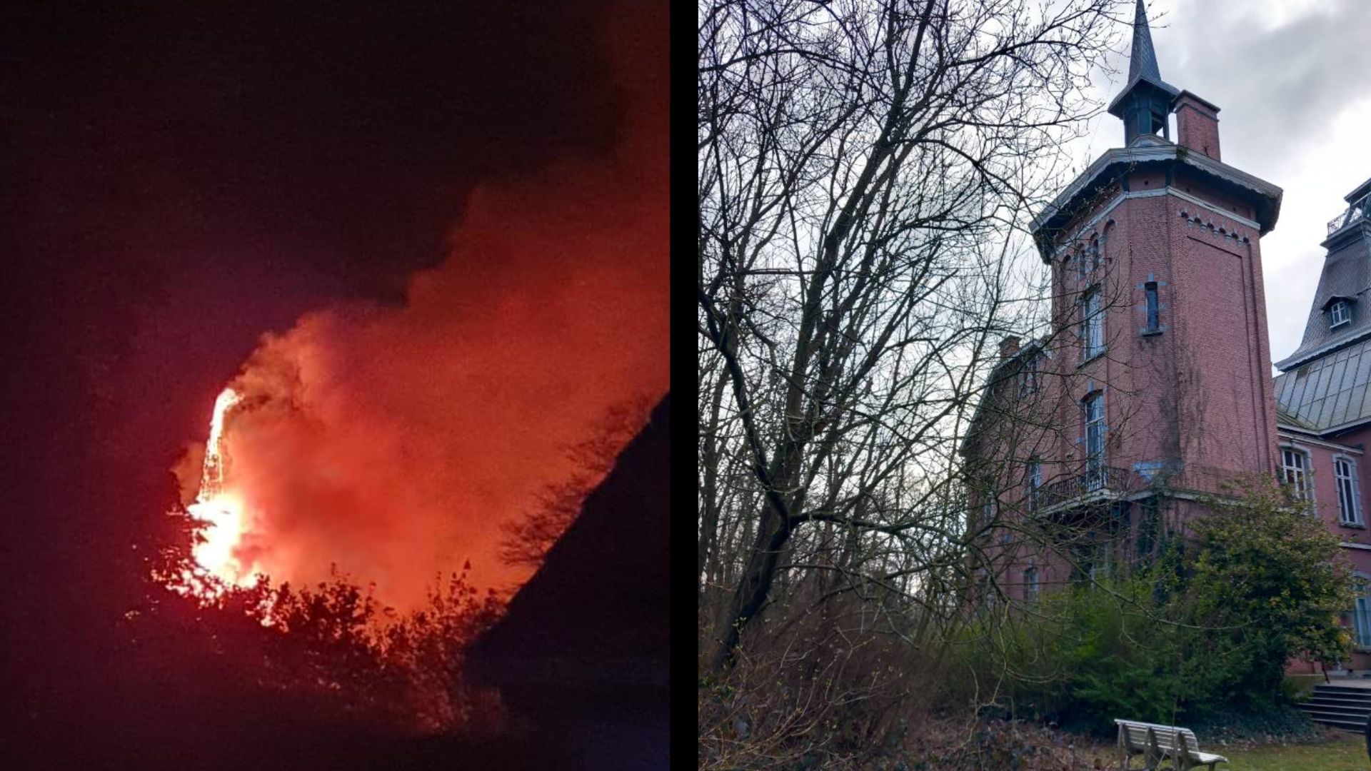 Jumet : Le château Baudoux est parti en fumée cette nuit 