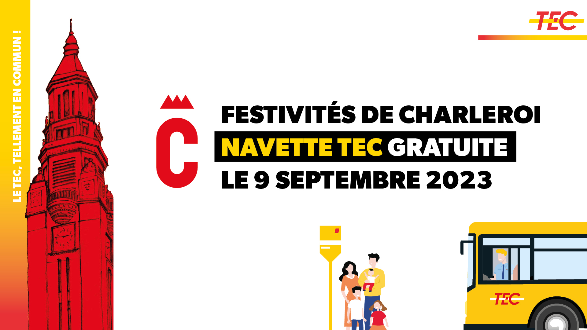 Charleroi: Des navettes TEC gratuites pour les festivités de la Ville-Haute