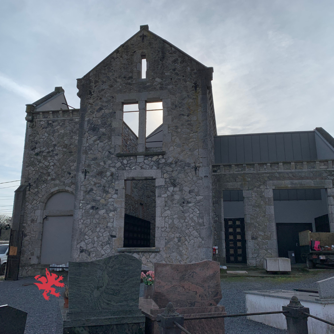 Thuin : fin des travaux de l'ancienne bâtisse du fossoyeur du cimetière