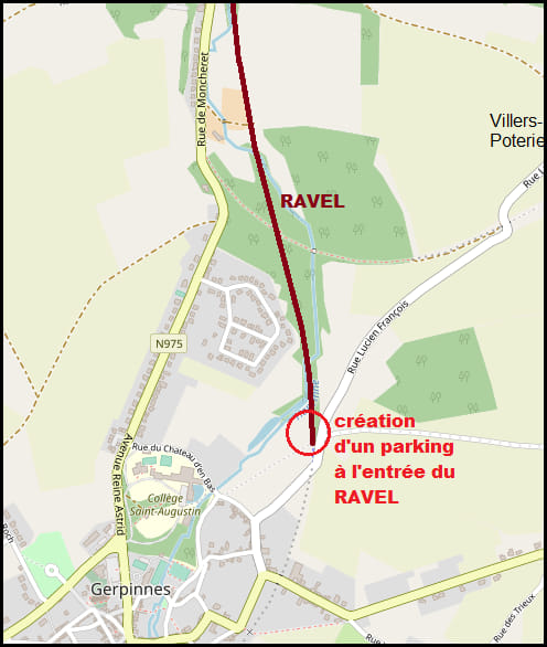 Gerpinnes: travaux aux abords du Ravel 