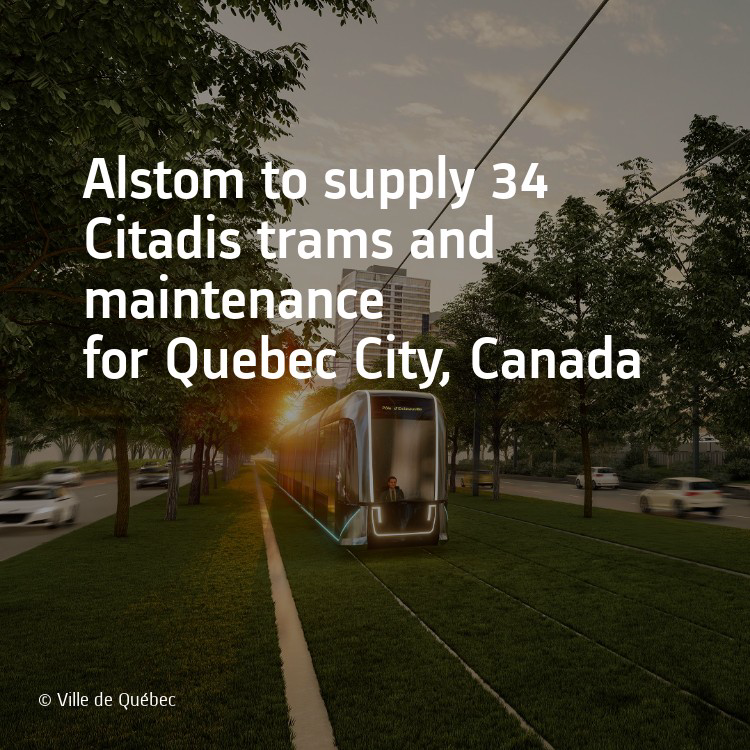 Alstom va fournir 34 tramways au Canada