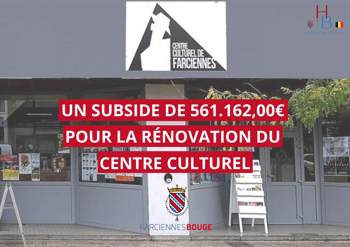 Le Centre culturel de Farciennes va être rénové ! 