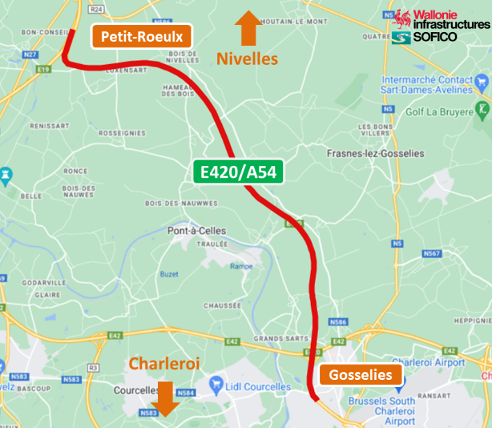 E420/A54: fermetures de plusieurs bretelles pour faire le renouvellement des revêtements des bretelles