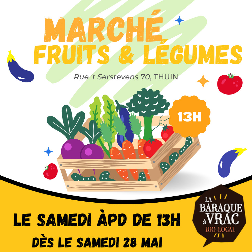 Thuin : un petit marché de fruits et légumes les samedis après-midi