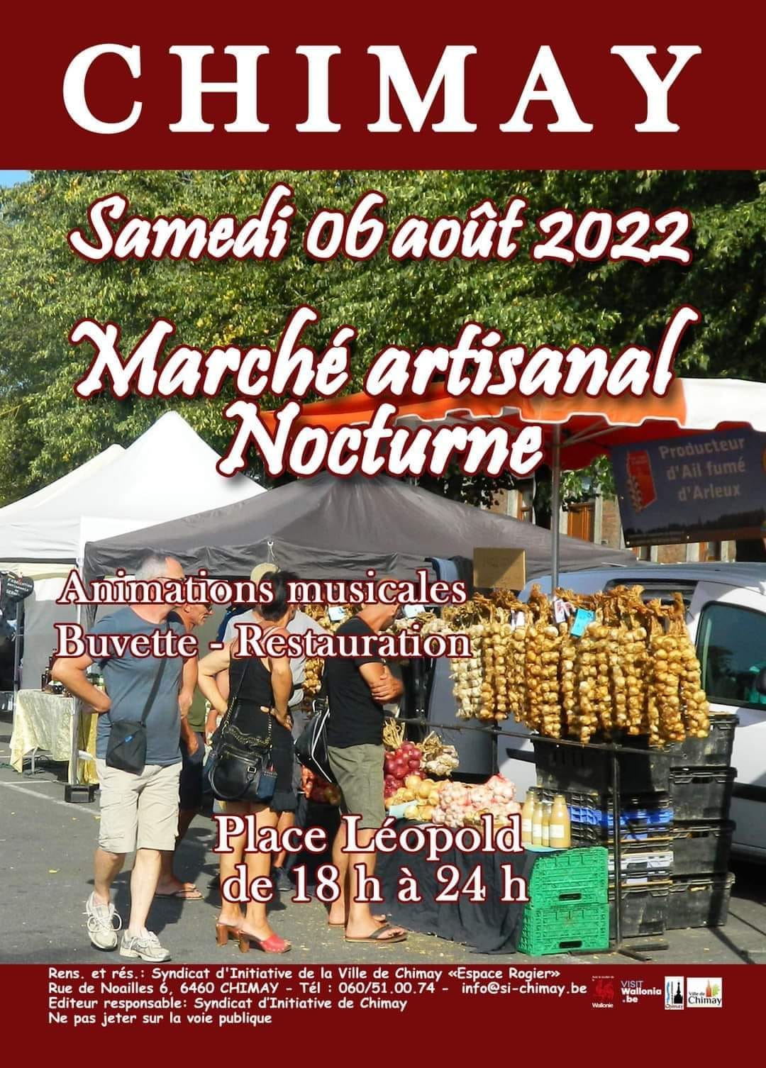 Le marché nocturne de Chimay fait son retour le samedi 06 août 