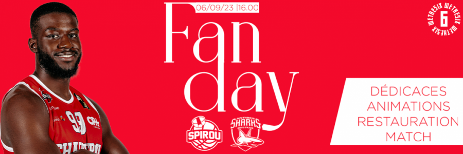 Le Fan Day du Spirou Basket, c'est ce mercredi 6 septembre ! 