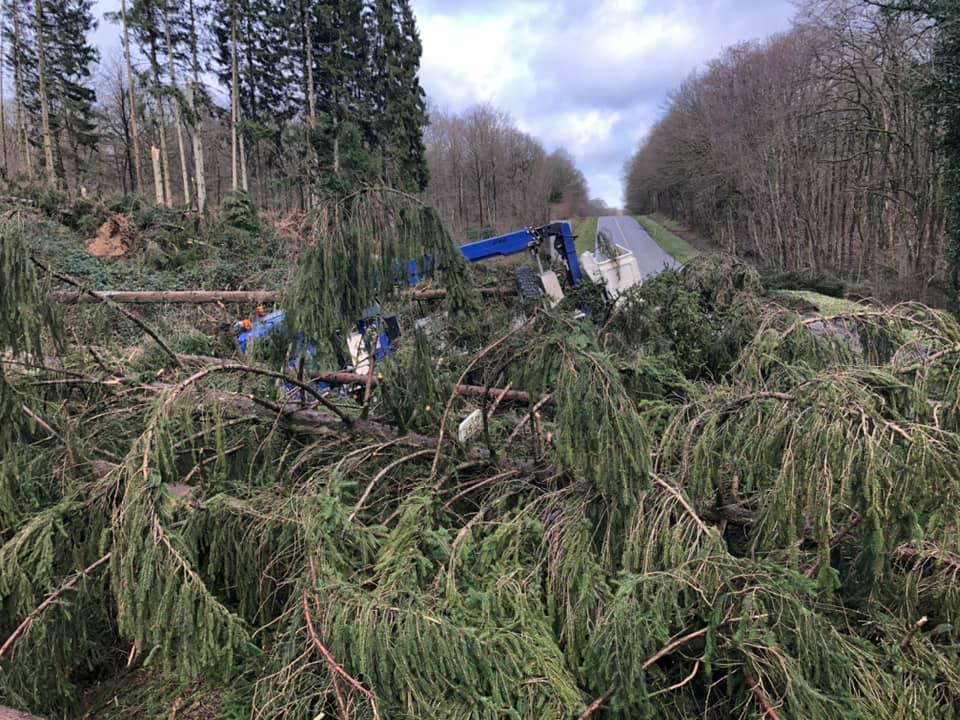 LaN53  Sautin-Rance coupée toute la journée suite à la tempête