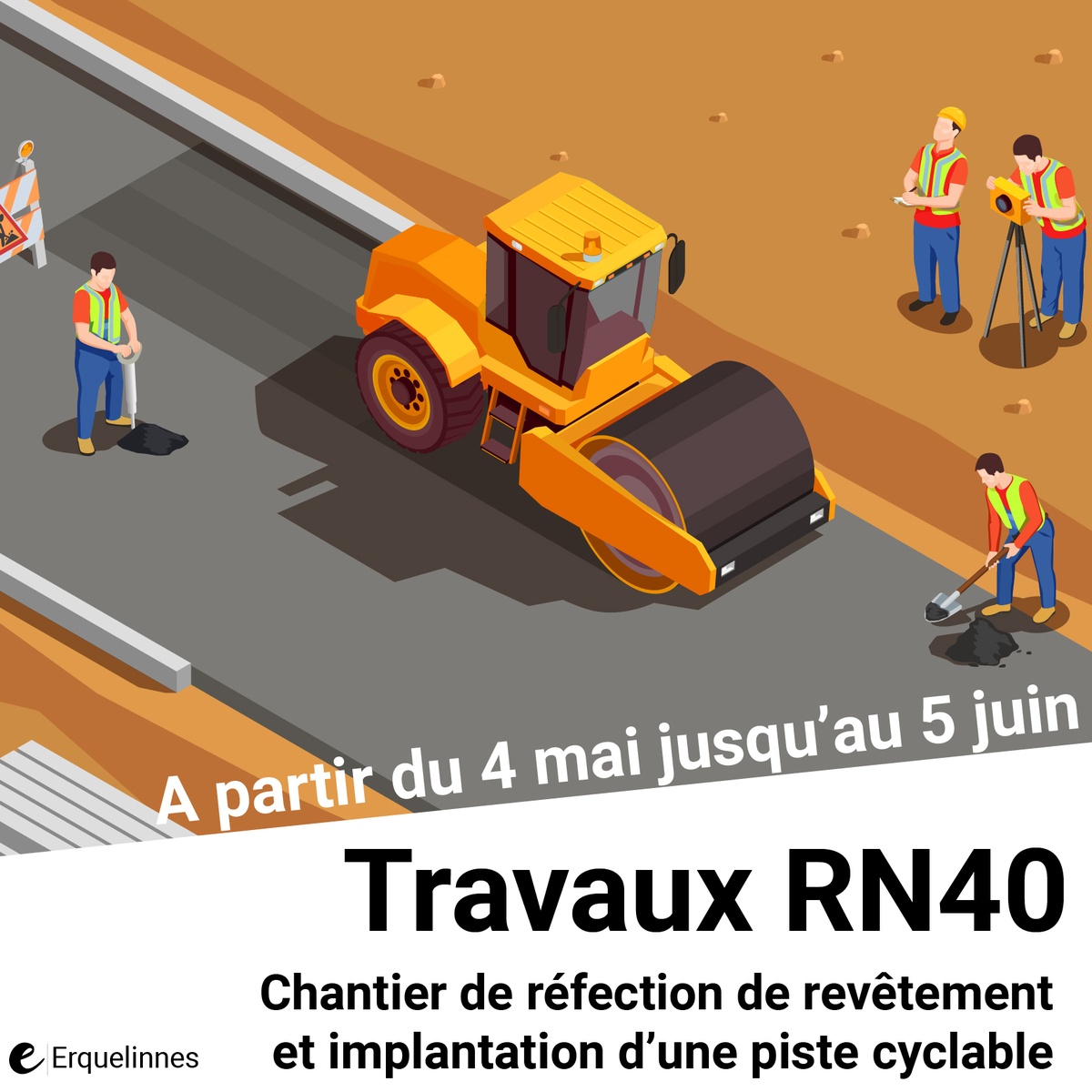 Erquelinnes: le chantier de la N40 démarre ce lundi 