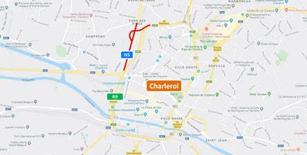 N5 - Charleroi : fermeture de la voirie pour finaliser le chantier