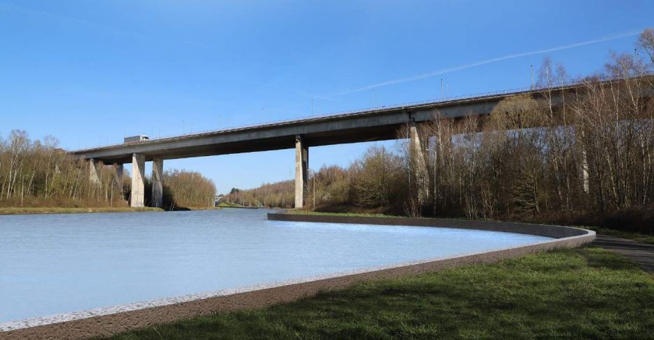 Début des travaux de réfection sur le viaduc de Viesville au niveau de l'E42 et l'A15