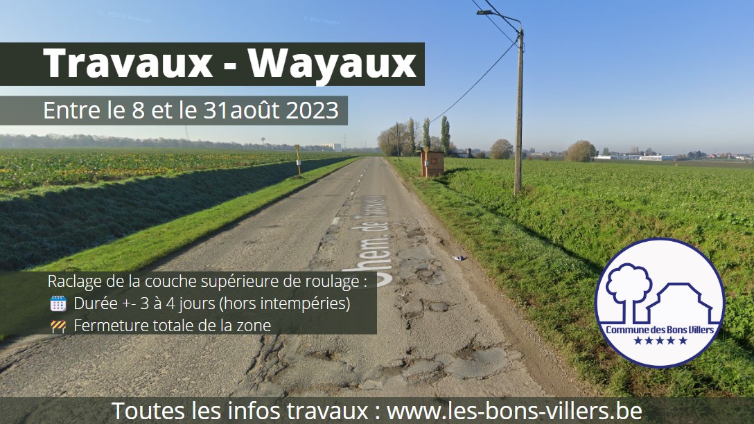 Les Bons Villers : des travaux à Wayaux