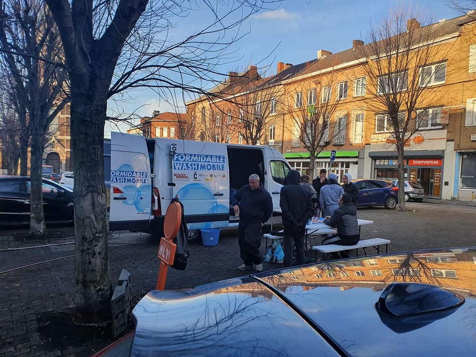 La washmobile a la place du Nord