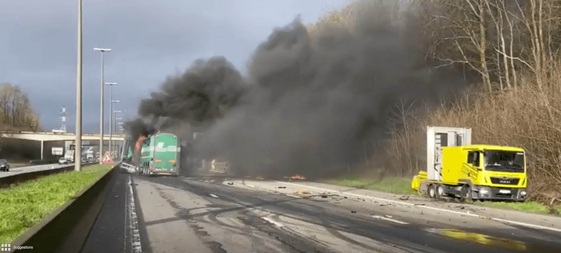 Pagaille totale sur la E42 à hauteur de Courcelles