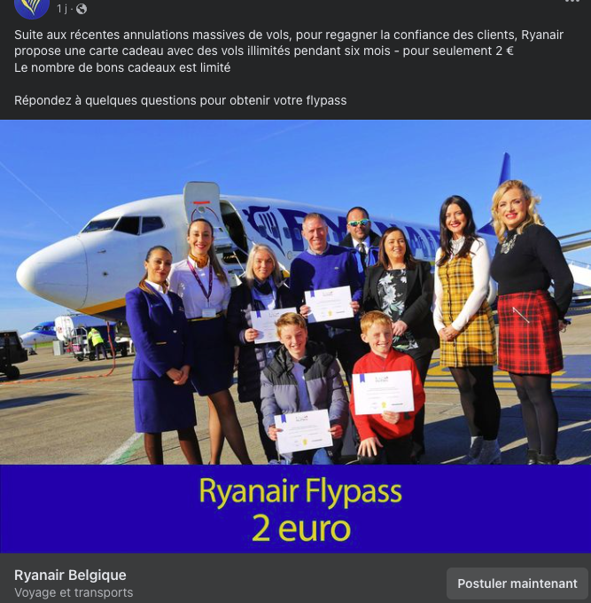 ryanair arnaque