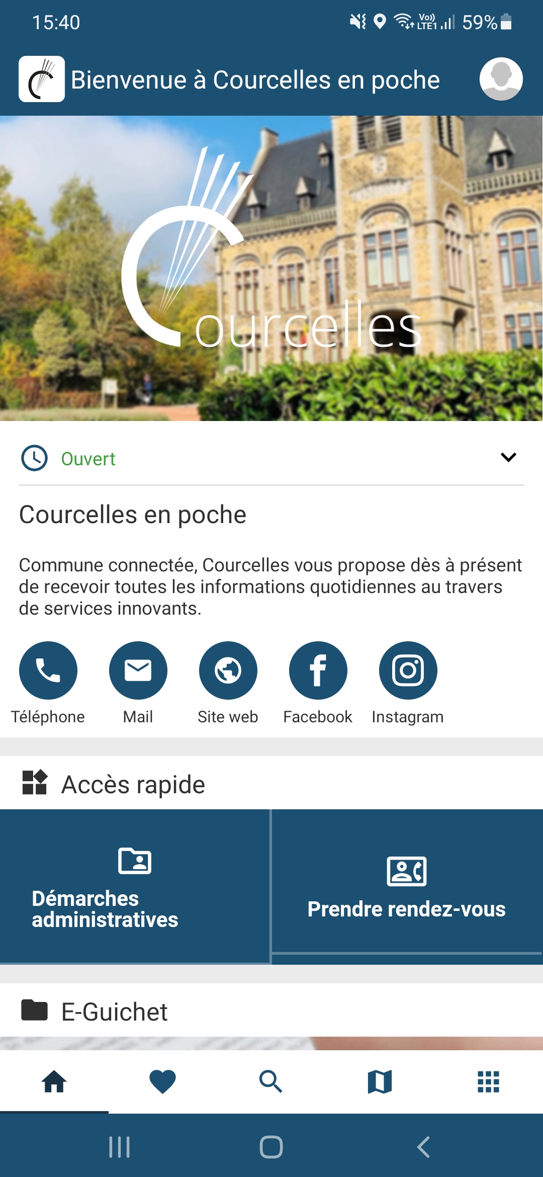 Application Courcelles en poche