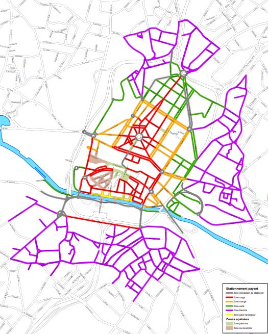 Carte zone stationnement charleroi