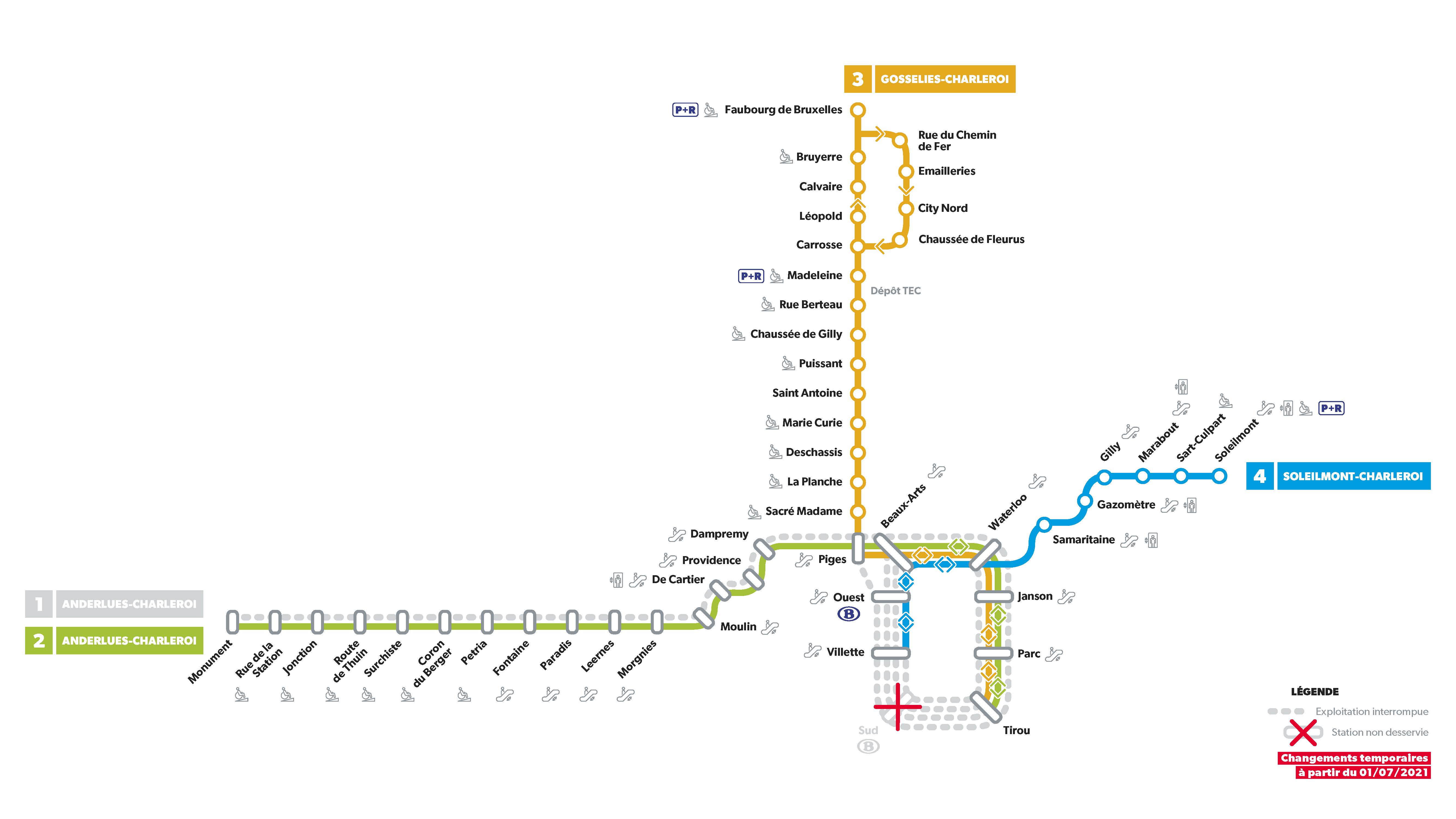 Plan métro