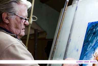 Gérard Tonon, artiste, poursuit ses activités dans son atelier