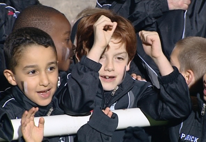 L'école des jeunes de l'Olympic a l'honneur avant la rencontre face à Gosselies