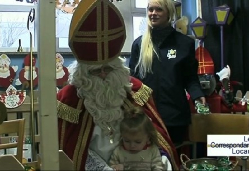 St Nicolas à l'école maternelle de Piéton