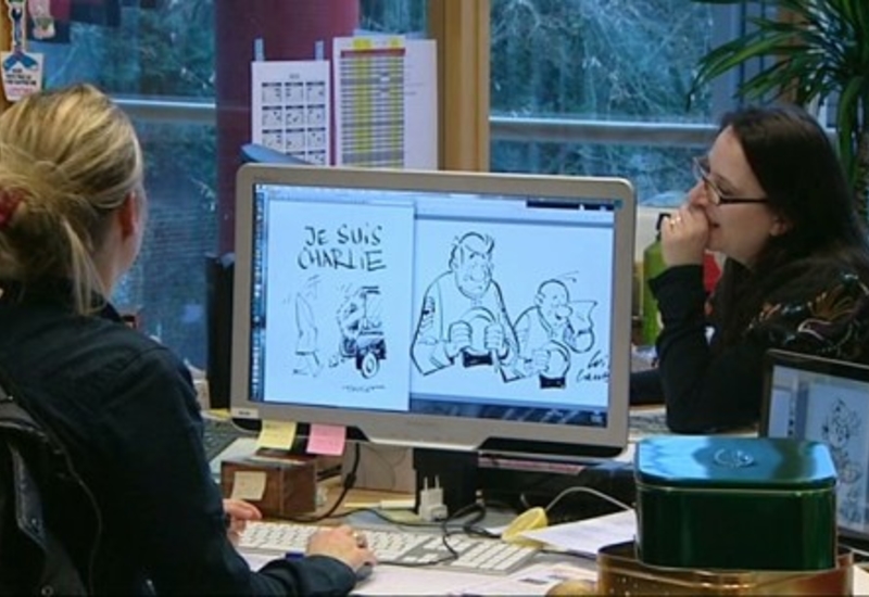 Le magazine Spirou solidaire avec Charlie Hebdo