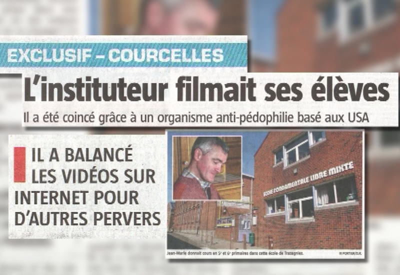 Trazegnies : l'instituteur filmait les élèves et diffusait les images sur internet