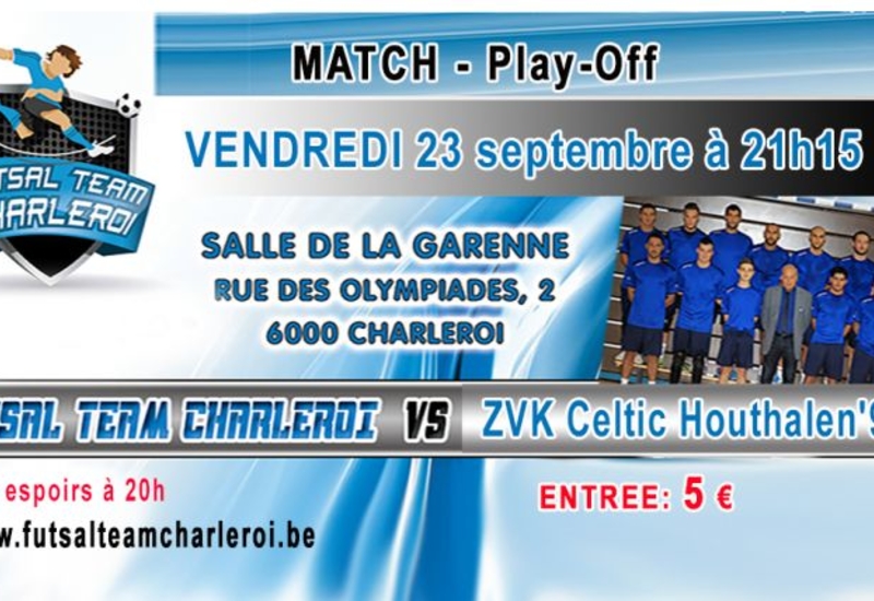 Remportez 5x2 entrées pour le prochain match du Futsal Charleroi