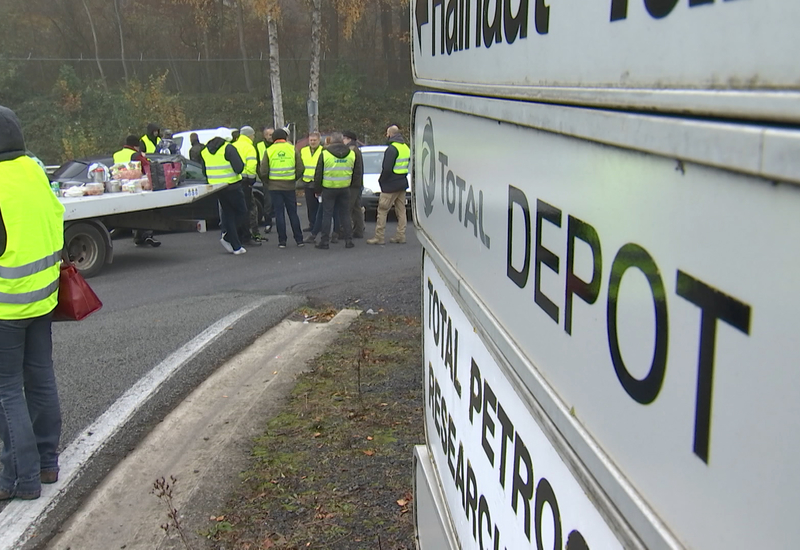 Blocage de la raffinerie Total à Feluy