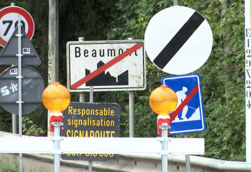 Les travaux sur la N40 ont débuté à Beaumont