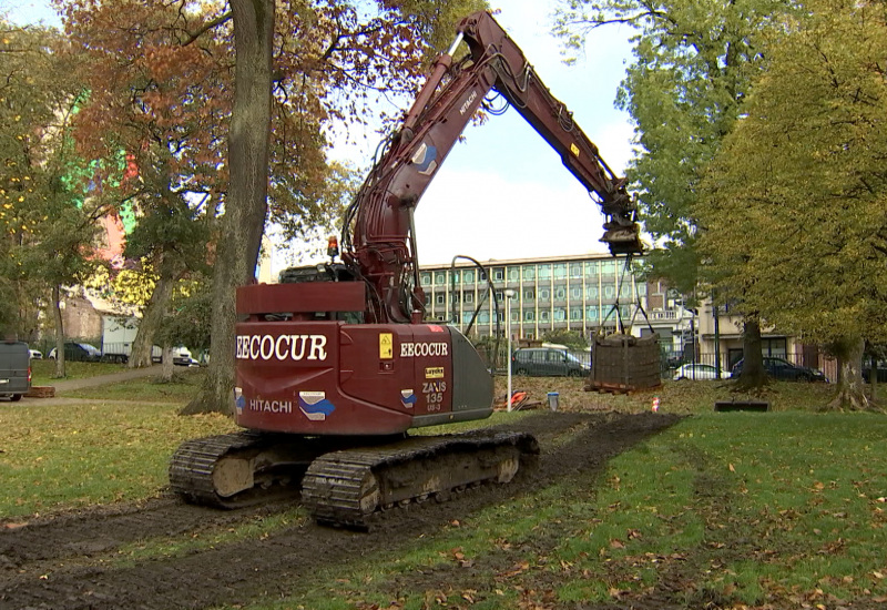 Visite du chantier du Parc Astrid 