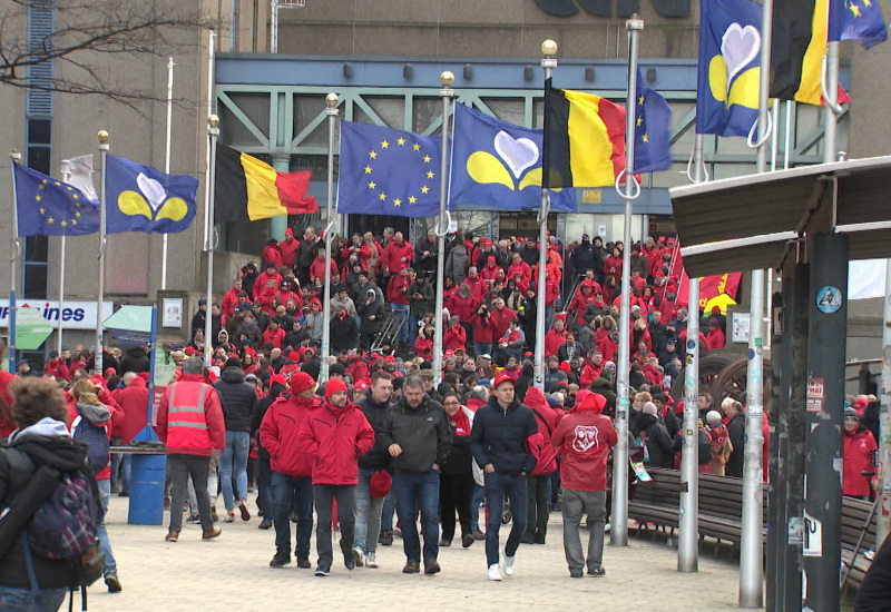 Les militants FGTB ont manifesté massivement à Bruxelles aujourd'hui