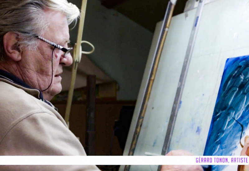 Gérard Tonon, artiste, poursuit ses activités dans son atelier