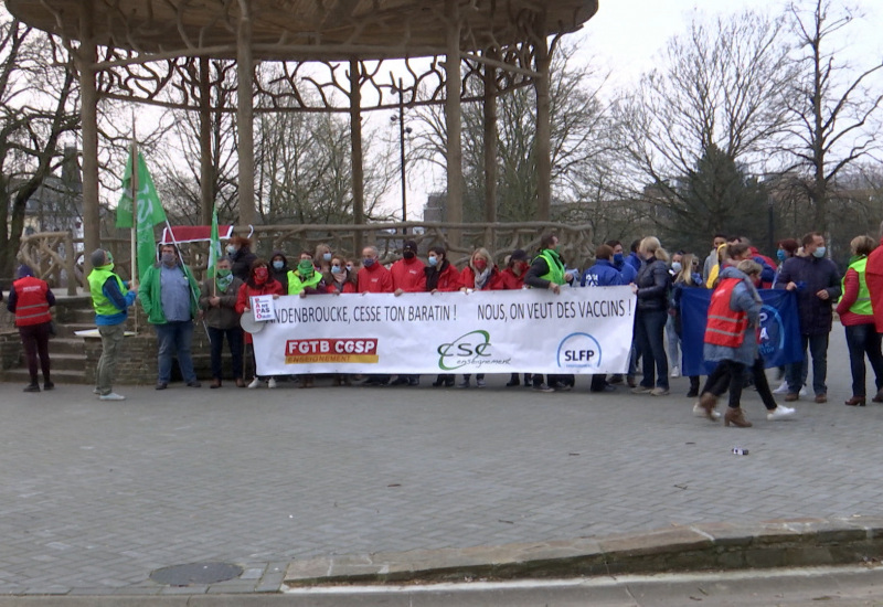 Charleroi: le ras-le-bol des enseignants exprimé lors d'une manifestation